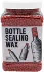 Blended Waxes, Inc. Bottle Sealing Wax Beads, Premium Pastille Wax Seal Beads For Wine, Beer, and Liquor Bottle Closure, Seals Between 25-30 Bottles, 1 lb, Red Metallic