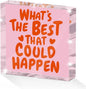 Inspirational Quote Desk Decor Acrylic Sign 4X4 Inch, Positive Affirmation Desk Decorative Signs for Shelf Tabletop Cubicle Room Office, Pink Gifts for Women Friends