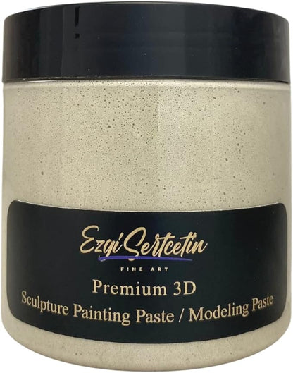 3D Sculpture Painting Paste|Texture Paste|Decorative Plaster|Ready to Use|Unique Metallic Pearl and Neon Colors|Ideal for Artwork|Stencil|Flowers|Texture and Art Relief|6 oz (Choco Milk)
