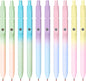 Gel Pens, 10 Pcs Black Ink Pens for Women, 0.7mm Medium Point Smooth Writing Pens with Silicone Grip, High-End Series Metal Clip Retractable Pens for Journaling Note Taking (10 Pcs Pastel)