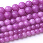 48PCS 8MM Purple Jade Beads Stone Beads Energy Healing Beads for DIY Jewelry Bracelet Necklace Making for Jewelry Making15Inch