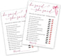 Wedding Shower Games Cards, Guest Who Said It, He Said She Said Game Cards, Bridal Shower Games 25 Guests, Engagement Party Wedding Games for Guests, Pink Ribbon Bow Wedding Party Supplies - E07