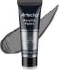 Artecho Black Acrylic Paint, Pearl Black (120ml / 4.05oz) Tubes, Art Craft Paints for Canvas, Rock, Stone, Wood, Fabric, Art Supplies