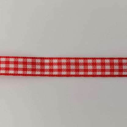 Red and White Gingham Ribbon 25 Yards Each Roll 100% Polyester (3/8", red)