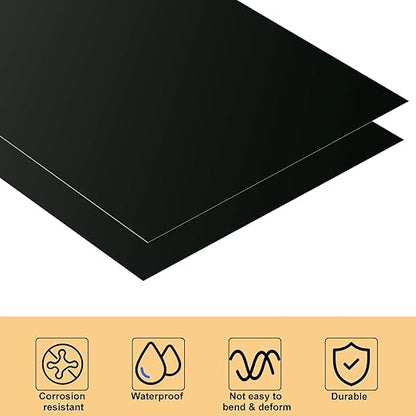10PCS 7x5x1/32 Inch Anodized Aluminum Sheet, Black Aluminum Engraving Blanks, 1MM Thin Metal Plates for Laser Engraving, Crafting, DIY, House Decoration