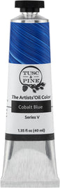 Tusc & Pine Artist Oil Paint - Cobalt Blue, 40 ml, Non-Yellowing, Rich & Creamy Consistency, Maximum Pigment Load, Small Batch Milled Oil Paints Made in the USA for Professional Artists