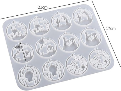 ABC Keychain Resin Mold - Clay Mold Set for Pendant Making, Jewelry Casting, Candle Making, 3D Crafting