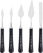 PHOENIX High Flexible Palette Knife Set, 5 Pieces Stainless Steel Painting Knives (33,34,45,46,52) Art Knife with Wood Handle, Paint Spatula for Oil Acrylic Paint - Painting Tools for Artists