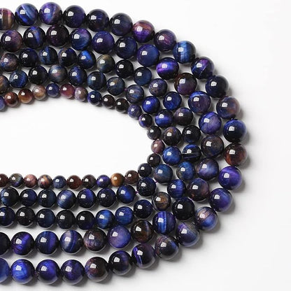90pcs 4mm AAA Natural Tiger Eye Stone Beads Gemstone Round Spacer Loose Beads for Jewelry Making DIY Bracelet,Necklace(Galaxy Tiger Eye Stone, 4mm)