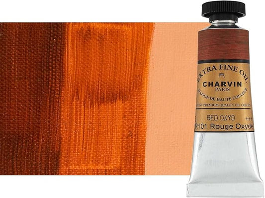 Charvin Extra Fine Oil Paint, Red Oxide 20 mL - Triple-Milled, Rich Texture, Poppy Oil-Based, Light-Fast, Handmade, Archival Quality