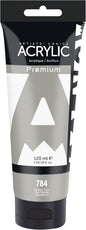 AUREUO Natural Grey Acrylic Paint, 4 Fl Oz / 120ml Single Tube, Rich Pigment Art Craft Paints for Canvas, Rocks, Wood, Ceramic, Fabric - Art Supplies for Beginners, Professionals, Artists