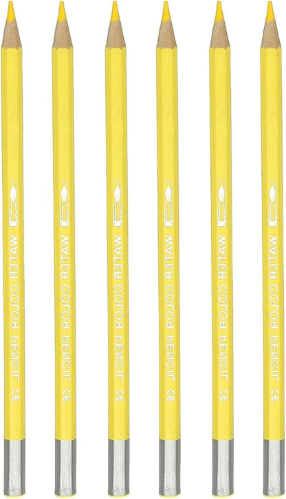 PATIKIL Watercolor Pencil, 6Pcs Water Soluble Pencils for Blending, Coloring, Sketch Drawing, Painting, Light Yellow