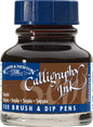 Winsor & Newton Calligraphy Ink, 30ml (1-oz) Bottle, Sepia