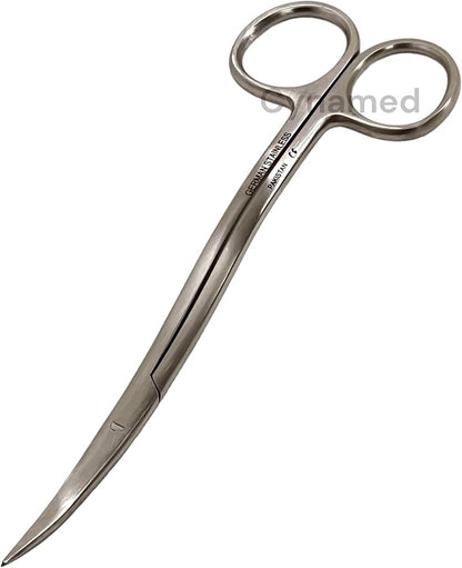 1 EA Professional Large Double-Curved Machine Embroidery Scissors - 6" Double curved bent handle -Stainless Steel Embroidery Scissors Supplies