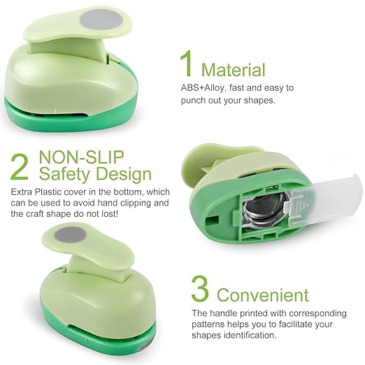 UCEC Heart Cutter 3 Pcs 1+5/8+3/8 Inch Hole Punch Heart Shapes Craft Punch Paper Cutter for Crafting, Puncher for Valentine's Day Scrapbooking Greeting Card, DIY Albums Gift Tags Homemade Confetti