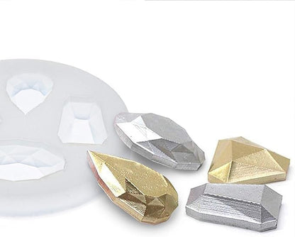 Mini Gems Silicone Mold for Cake Decorating, Crafting, Polymer Clay, Resin Epoxy 4-Cavity