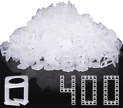 DGSL Tile Leveling System, 400-Piece Tile Spacers Clips 1/8 Inch Tile Tools, Tile Installation Tools for Professional Ceramic Tile and Stone Installation