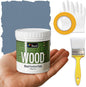 DWIL Matte Finish Furniture Paint - 5 Oz Wood Paint for Cabinets, Doors, Tables, and Dressers Refinishing - Water-Based, Non-Toxic & Odorless, Easy to Apply(Blue Grey)-Trial Pack