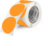 Perco Fluorescent Orange 3-Inch Round Circle Dot Sticker Labels with Easy Peel Perforation - 500 Labels per Roll - Strong Adhesion, Vibrant Colors for Organizing, Crafting & More - Made in USA