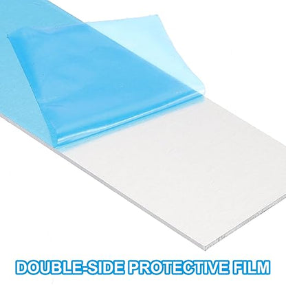 PATIKIL 6061 T651 Aluminum Sheet Metal 4 x 3 x 1/8(0.125") Inch 3Pcs Flat Plain Aluminum Plate Covered Stock with Protective Film, Heat Rectangle 3MM for Lndustry Crafting