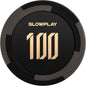 SLOWPLAY Godel Clay Poker Chips, 14 Grams Heavyweight Clay Composite, 40mm Large Chips in Bulk, Pack of 50 with Denomination of 100