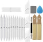 33 Pcs Blending Stumps and Tortillions Paper Art Blenders Drawing with Sandpaper Pencil Sharpener Extension Kneaded Eraser Rubbing Sponge for Student Artist Charcoal Sketch Drawing Tool