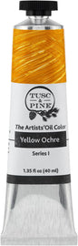 Tusc & Pine Artist Oil Paint - Yellow Ochre, 40 ml, Non-Yellowing, Rich & Creamy Consistency, Maximum Pigment Load, Small Batch Milled Oil Paints Made in the USA for Professional Artists