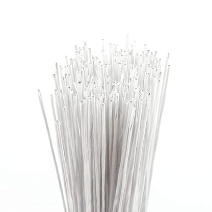 CCINEE 24 Gauge White Floral Wire Stem for Flower Arrangement Craft Supply,16 Inch,200PCS