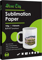 Stone City Sublimation Paper 8.5x11 Inch 110 Sheets 105g for Heat Transfer Light Fabric, T Shirt, Mug, Tumbler, Compatible with Inkjet Printer with Sublimation Ink