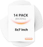 Egofine 14 Pack Mat Board, 5x7 Backing Board, Acid Free White Uncut Mat Board for Photos, Pictures, Frames, Artworks and Paints