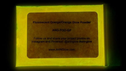 Glow in The Dark Pigment Powder - Neutral and Fluorescent Color for Art Painting, Fine Art, Nail Art Paint, and DIY Crafts - Long Lasting 10+ Color Options - Fluorescent Orange - (30 Grams/1 Ounce)