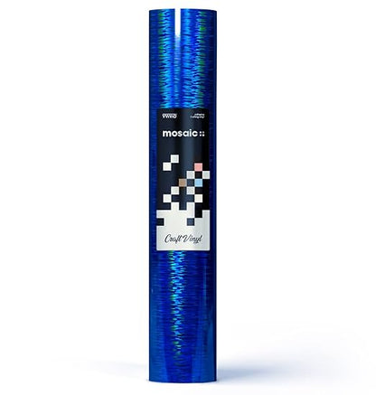 VViViD Mosaic+ Crafting Vinyl (Blue Brushed Holographic, 1ft x 5ft)