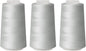 Sewing Thread Cone Set, 3 Pack Serger Thread, 3000 Yards Each, All Purpose Thread for Sewing, Quilting, Machines, Overlock, Merrow & Hand Embroidery (Grey*3)