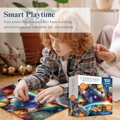 Eyewitness Discovery Puzzle American Landmarks, 100 Piece Jigsaw for Kids, Educational Learning Toy for Boys & Girls, Children Ages 5+