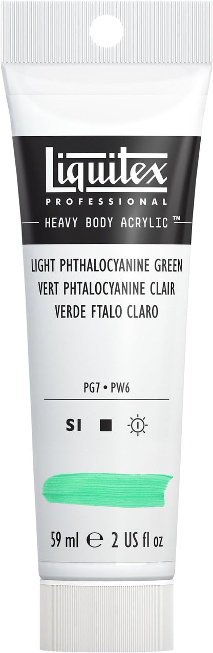 Liquitex Professional Heavy Body Acrylic Paint, 2-oz (59ml) Tube, Light Phthalocyanine Green