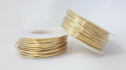 22 Gauge, Jeweler's Brass Wire, Red Brass, Round Dead Soft CDA #230 Alloy Jewelry Grade - 4oz (122FT) by CRAFT WIRE
