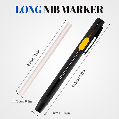 Heat Erasable Fabric Markers for Sewing, Quilting & Embroidery & DIY Crafts - Washable, Refillable DIY Chalk Pens for Cotton & Knitted Fabrics, Sewing Supplies (2 Pens+20 Refills)
