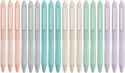 Linbsunne Ballpoint Pens Medium Point 1mm Black Pen with Super Soft Grip Ball Point Pen for Men Women Retractable Pens (18-pack)