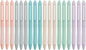 Linbsunne Ballpoint Pens Medium Point 1mm Black Pen with Super Soft Grip Ball Point Pen for Men Women Retractable Pens (18-pack)