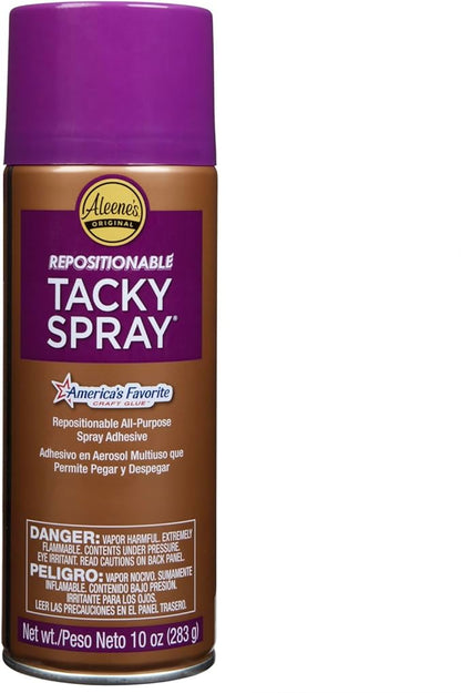 Aleene's Repositionable Tacky Glue Spray, All-Purpose, Temporary Bond Adhesive, 10 oz