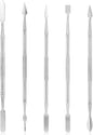Clay Sculpting Tools, 5 PCS Stainless Steel Pottery Spatula Wax Carving Tools Set Double-Ended Polymer Clay Tools Kit for Modeling, Embossing, Sculpting and Shaping Miniatures