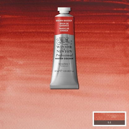 Winsor & Newton Professional Water Colour Paint, 1.25-oz Tube, Brown Madder
