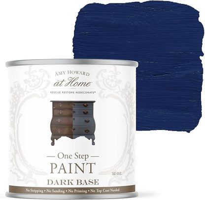AMY HOWARD AT HOME Chalk-Based One Step Paint for Furniture, Cabinetry, Decor, Finish, and More | No Stripping, Sanding, or Priming | Dark Base | 16 Ounce | American Dream