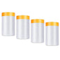 Pre-Taped Masking Film 22" x 66' for Painting,Plastic Automotive Tape and Drape,Paint Protection Film with Built-in Tape, Drip-Free Painting for Cars,Walls, Floors, Furniture（4 Rolls）