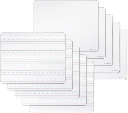 U Brands Dry Erase Lap Boards, Double Sided, Small White Board, 9" x 12" Inches, 10 Count
