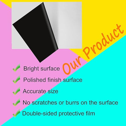 430 Stainless Steel Sheet Metal 8" x 12" x 1/16" Inch Metal Plates for Magnetic Mount Board Wall 16GA(1.70MM) 430 Stainless Steel Shim Stock Plates Metal Sheets for Crafting, Kitchen, Office