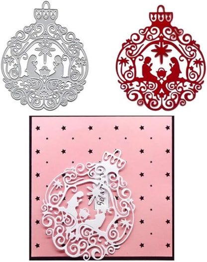 Mvchifay Cutting Dies Happy Birthday Metal Stencils Scrapbooking Tool DIY Emboss Paper Card Making (Pray couples-12.6x10.2cm)