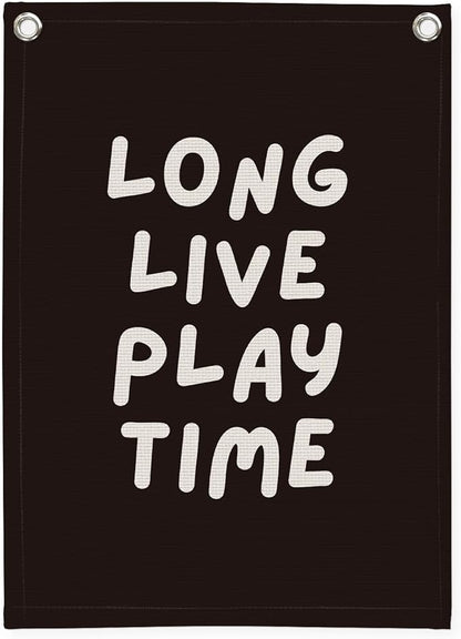 Playroom Decor,Play Room Wall Decor, Long Live Playtime Linen Banner,Baby Nursery Decor Wall Hanging Flag for Bedroom Playroom Classroom Kids Rroom 18x25 Inch