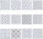 FREEBLOSS Sashiko Embroidery Stencils Sashiko Stencil Geometric Embroidery Patterns Stencils for Drawing Sashiko Template for Hand Quilting and Embroidery14x14cm