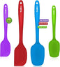 Walfos Silicone Spatula Set of 4(600°F）,Heat Resistant Kitchen Silicone Scraper Spatulas, Strong Steel Core and One-Pieces Seamless Design, For Cooking Mixing & Baking,BPA Free & Dishwasher Safe